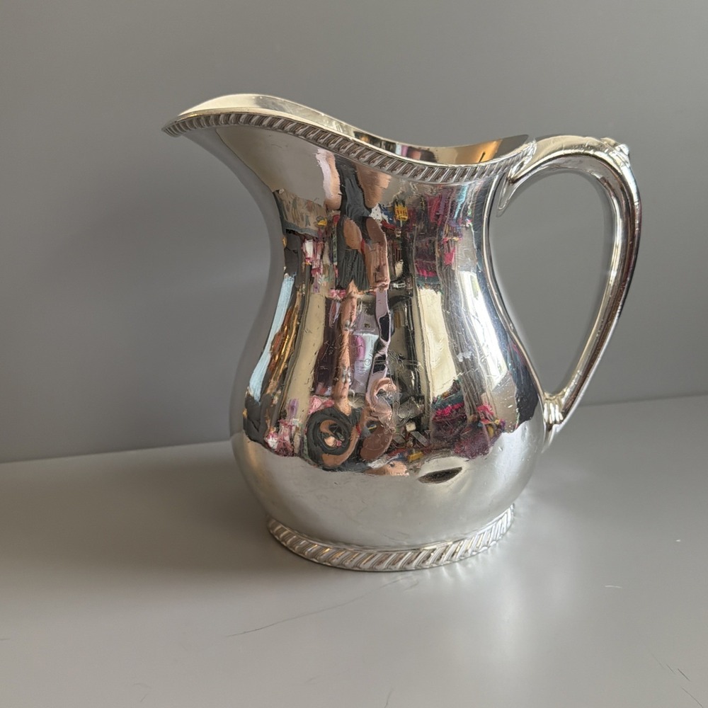 Vintage 1942 Reed & Barton Silver Soldered 3000 WWII U.S. Navy Officer Pitcher